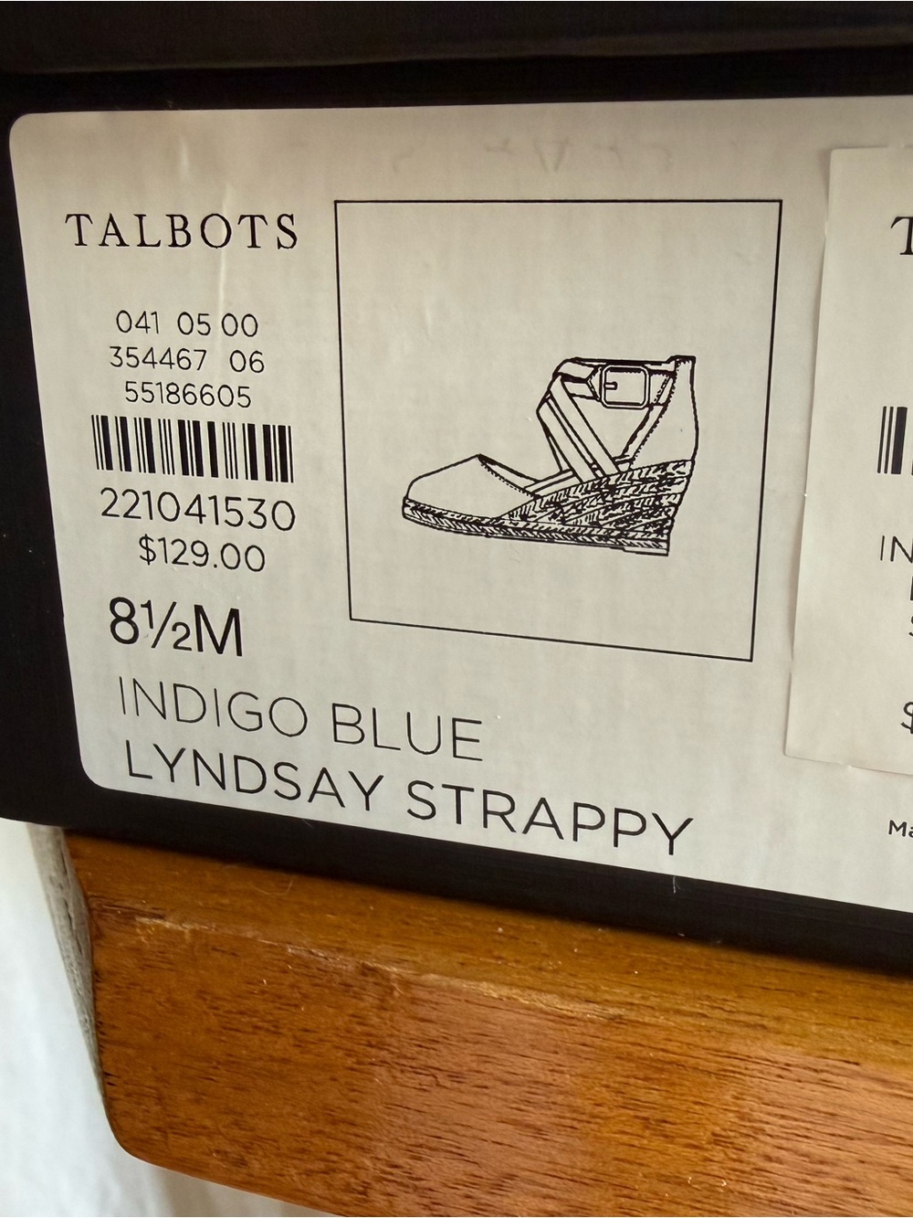Talbots Pink Knotted Suede Wedge Sandals - Picture 8 of 8